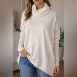 Cato Cream Cowl Neck Sweater | Cozy Soft Knit | Plus Size 22/24W